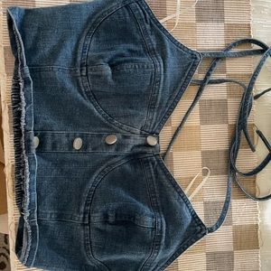 Denim crop top